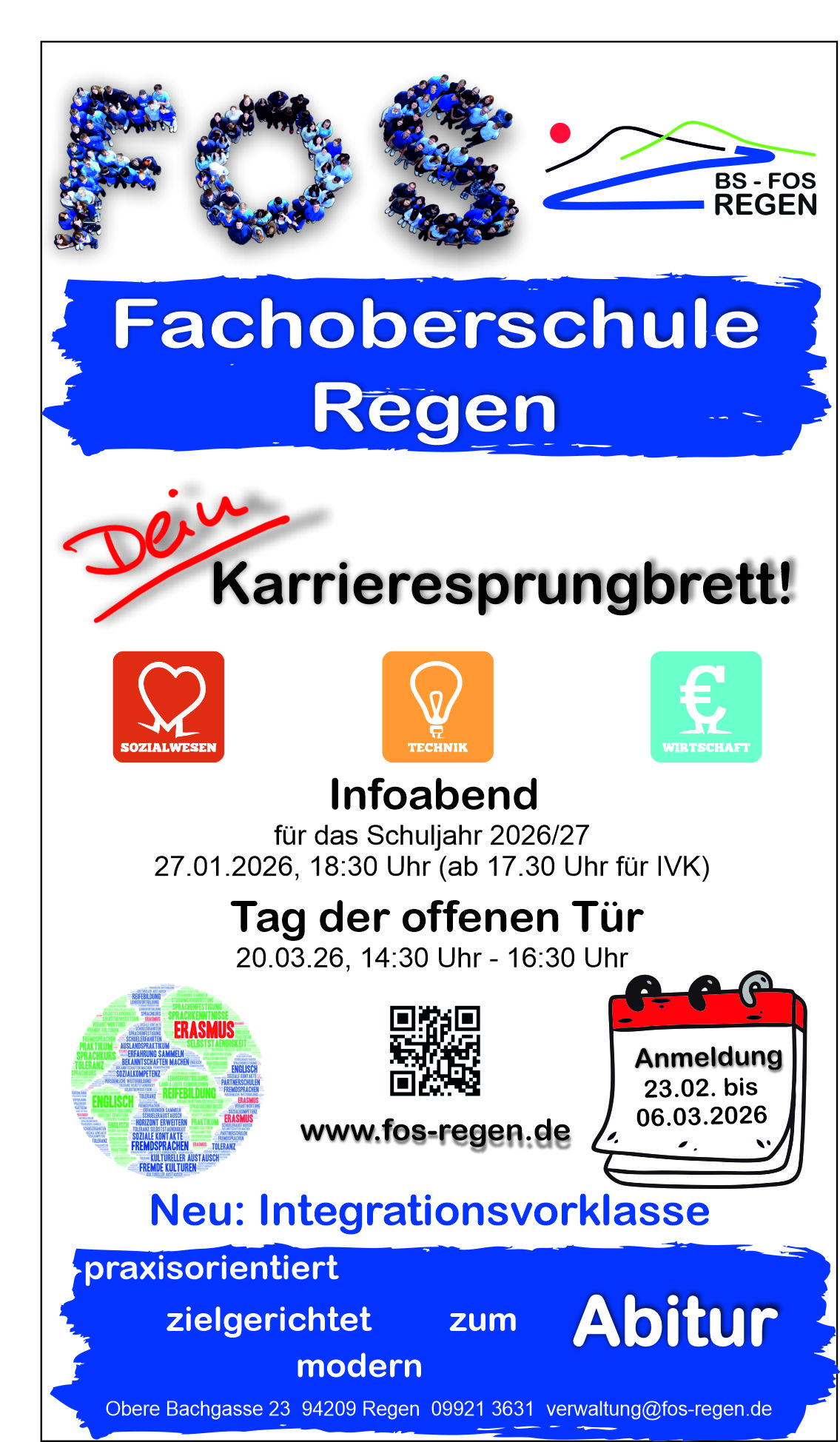 Fachoberschule Regen - Infoabend für das Schujahr 2026/2027