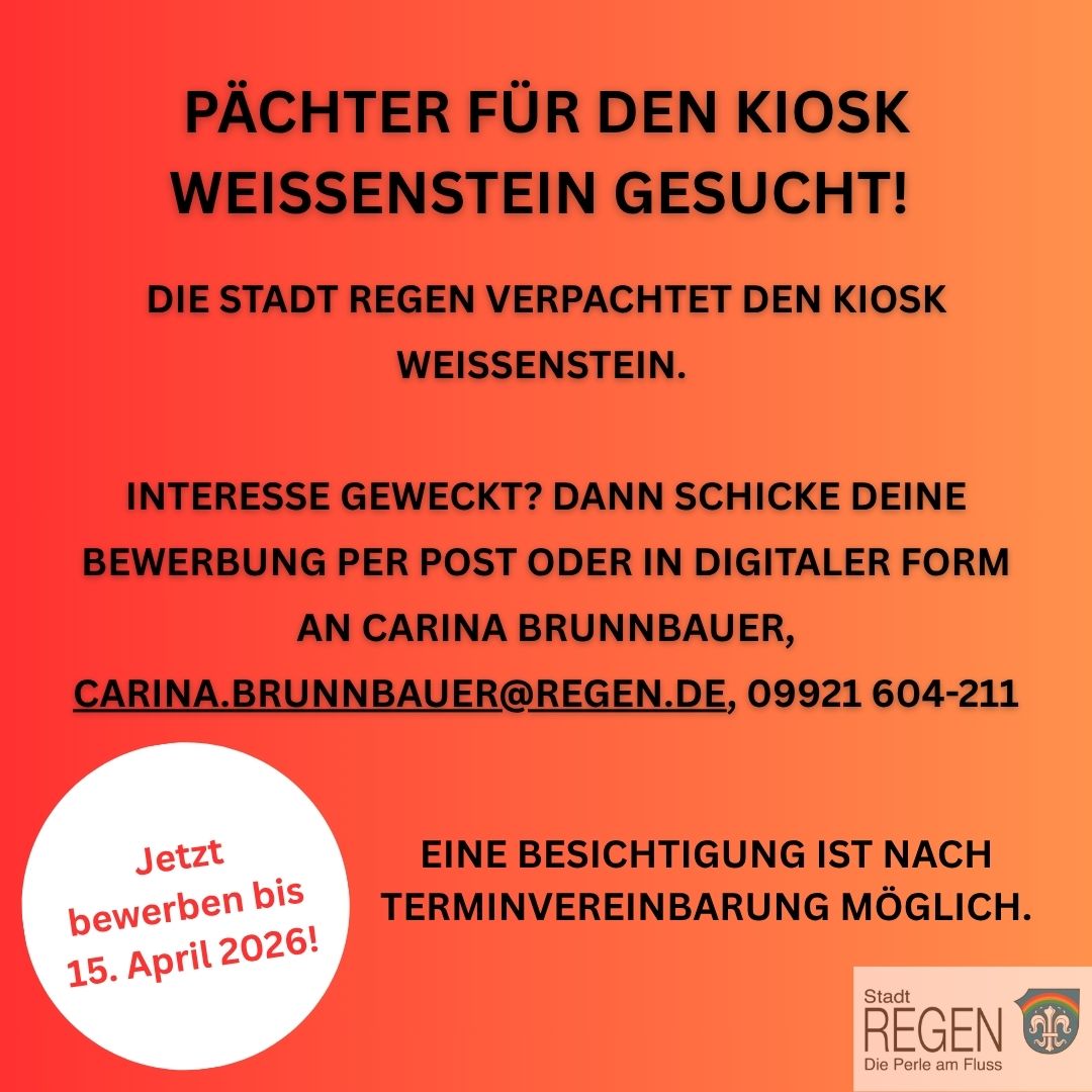 Pächter für den Kiosk Weißenstein gesucht! 